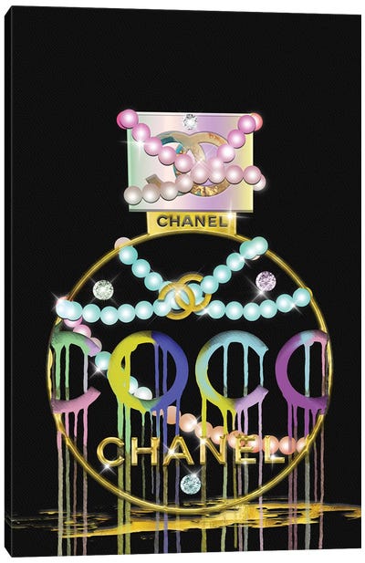 Diamonds Pearls and Perfume Canvas Art Print - Chanel Art