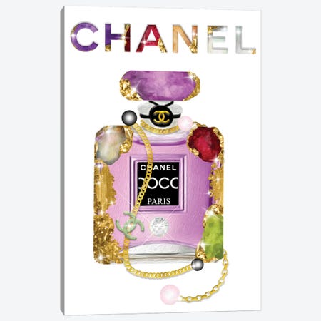 CANVAS Chanel Purple Urban Chic By PopArtQueen 24X24 Gallery Wrap Art Print  Poster Pop Art Chanel Color Splash Chanel Bottle Perfume Perfum