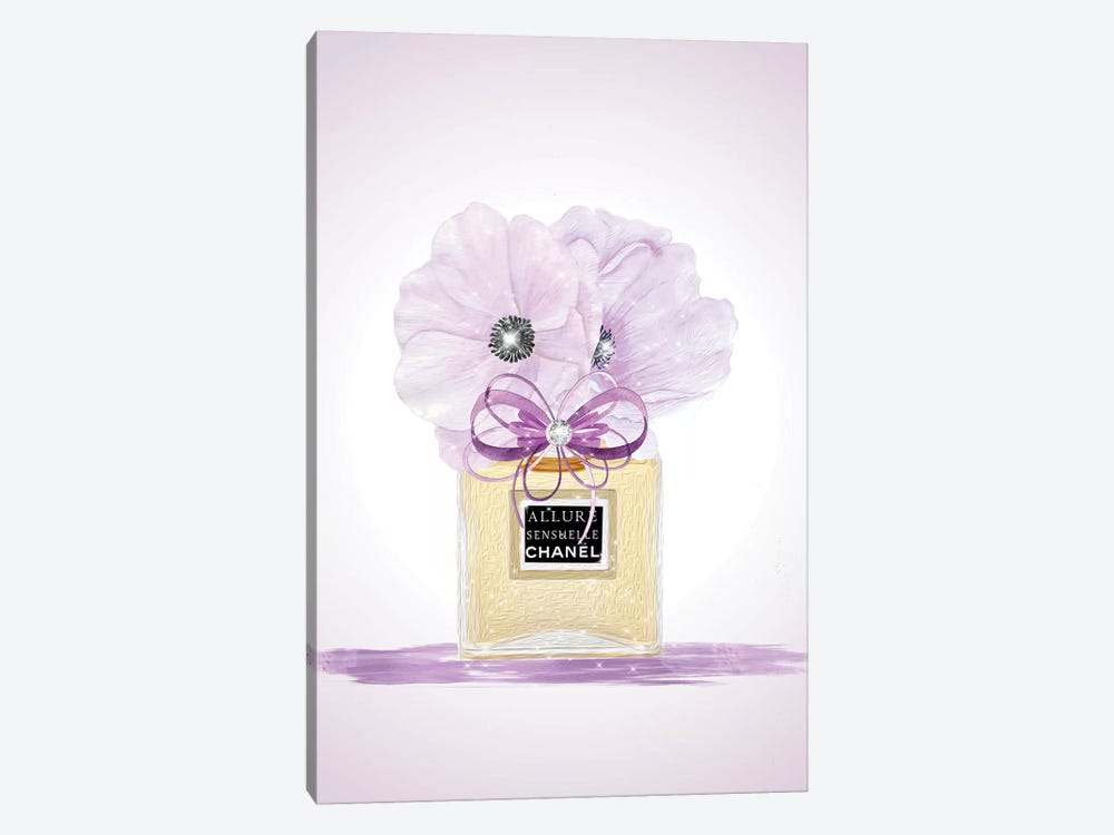 Purple Fashion Perfume Vase 1-piece Canvas Wall Art