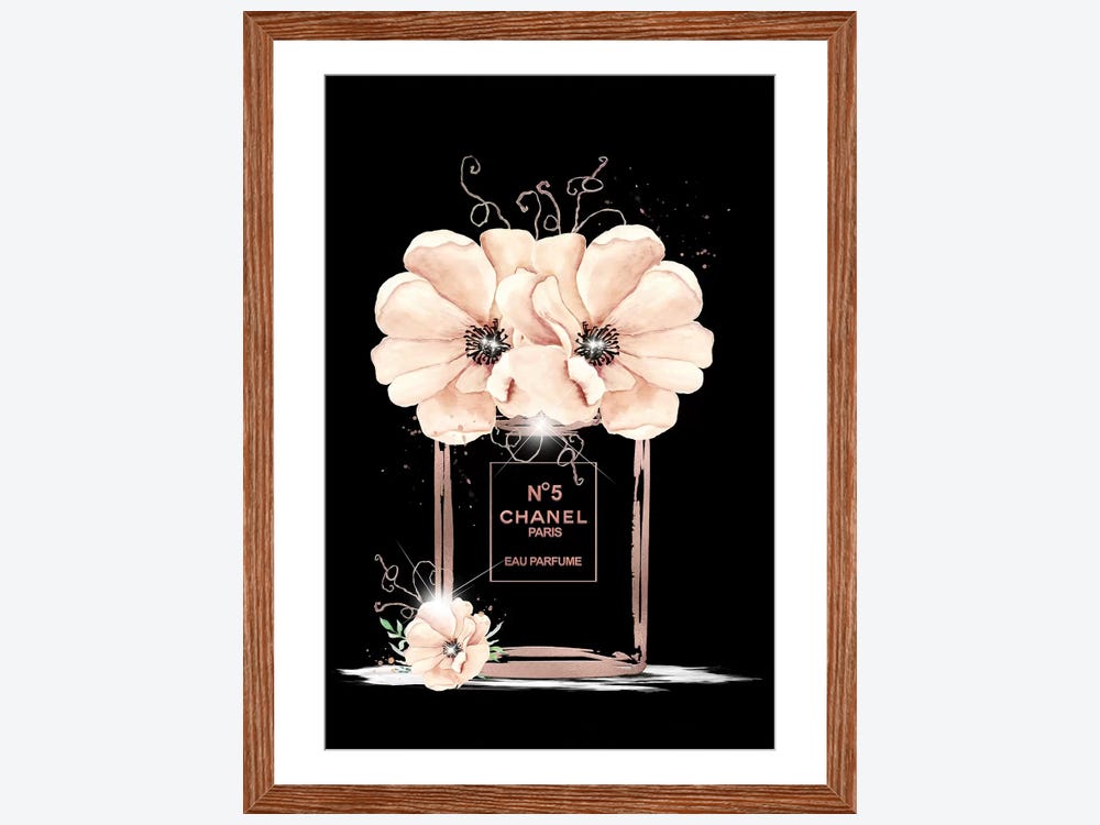 Fashion and Glam Blush Ocean Spray Perfume Perfumes - Painting Print on Canvas Rosdorf Park Size: 15 H x 10 W x 1.5 D, Format: Gold Framed Canvas