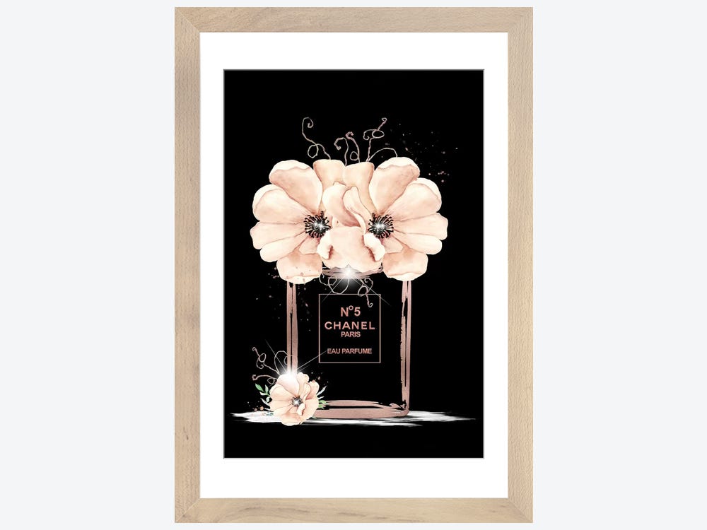Rose Gold Fashion Perfume Bottle And An - Canvas Art