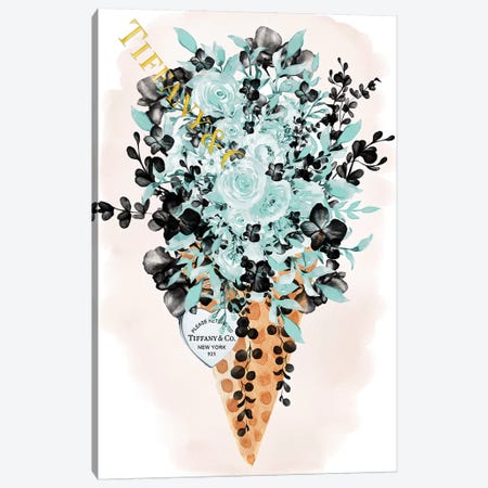 Teal Fashion Ice Cream Cone Bouquet Canvas Print #POB235} by Pomaikai Barron Canvas Artwork