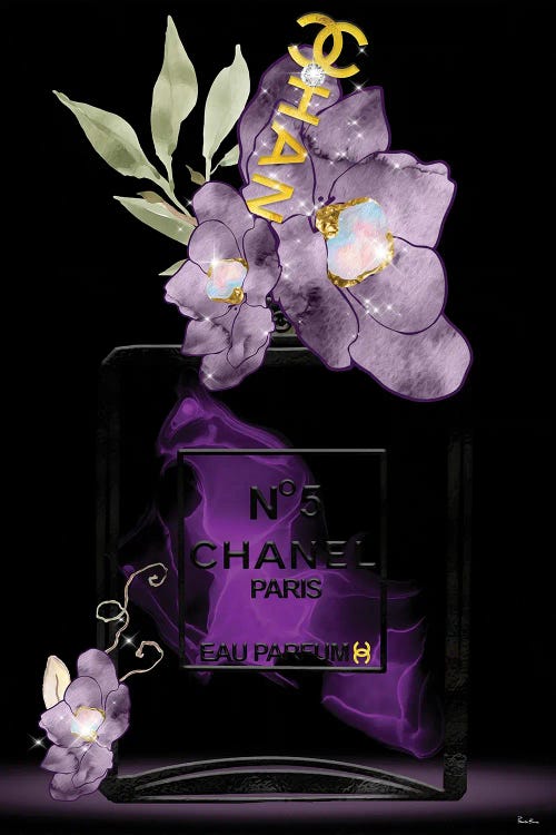 Shades Of Purple Fashion Perfume Bottle by Pomaikai Barron wall art