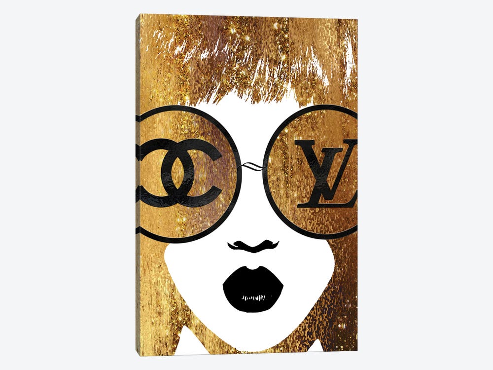 Bronzed And Burnt Dual Miss Fashion Face by Pomaikai Barron 1-piece Canvas Wall Art