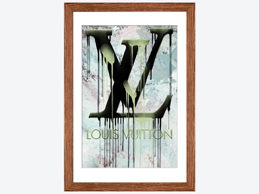 COUTURE LOUIS VUITTON MONOGRAM SMALL LV DRIPPING CANVAS PAINTING