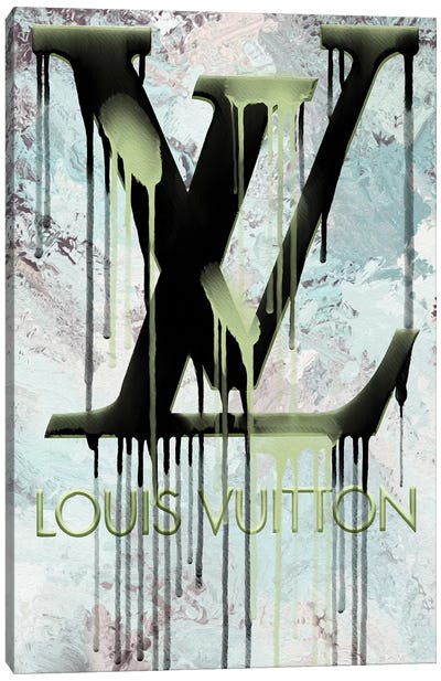 Grunged And Dripping LV Canvas Art Print - Louis Vuitton Art