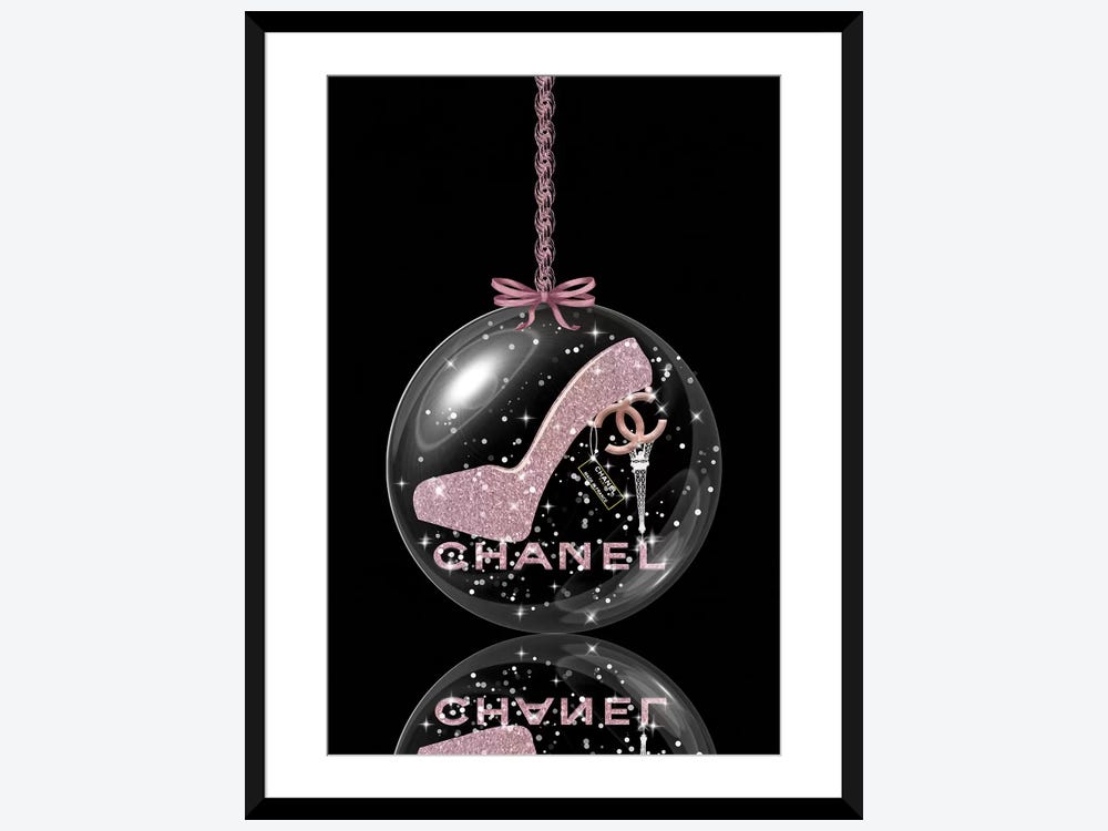 Pomaikai Barron Canvas Wall Decor Prints - Oh, My Chanel Glitter Ball III ( Fashion > Fashion Brands > Chanel art) - 40x26 in