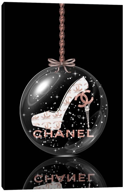 Oh, My Chanel Glitter Ball III Canvas Art Print - High Heel Art