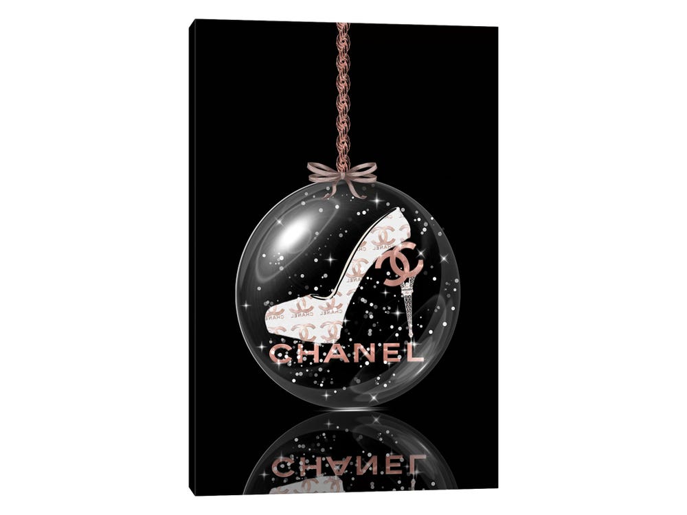 Pomaikai Barron Canvas Wall Decor Prints - Oh, My Chanel Glitter Ball III ( Fashion > Fashion Brands > Chanel art) - 40x26 in