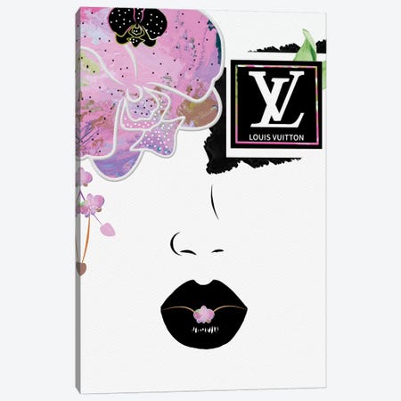 Framed Canvas Art (White Floating Frame) - Louis Vuitton Logo Nails by Julie Schreiber ( Fashion > Fashion Brands > Louis Vuitton art) - 26x18 in