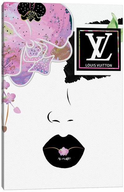 Pink Razzle Orchid Eye Fashion Face Canvas Art Print - Beauty