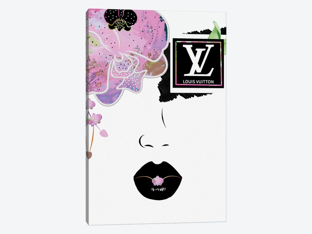 Pink Razzle Orchid Eye Fashion Face by Pomaikai Barron 1-piece Canvas Print