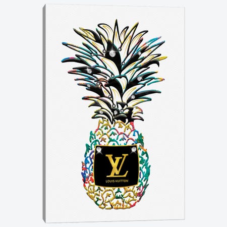 Framed Canvas Art (White Floating Frame) - Louis Vuitton Louboutin Bag by Julie Schreiber ( Fashion > Fashion Brands > Louis Vuitton art) - 26x18 in