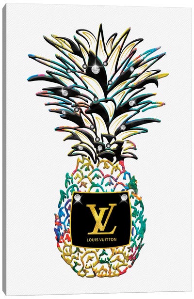 LV Savage Kolorful Fashion Pineapple Canvas Art Print - Pineapple Art