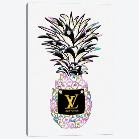 LV Pastel Fashion Pineapple Canvas Print #POB302} by Pomaikai Barron Canvas Art Print