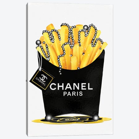 Fashion Fresh Chanel Fries & Pearls Canvas Print #POB304} by Pomaikai Barron Canvas Wall Art