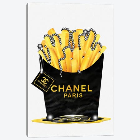 Fashion Fresh Chanel Gold Fries & Pearls Canvas Print #POB305} by Pomaikai Barron Canvas Art