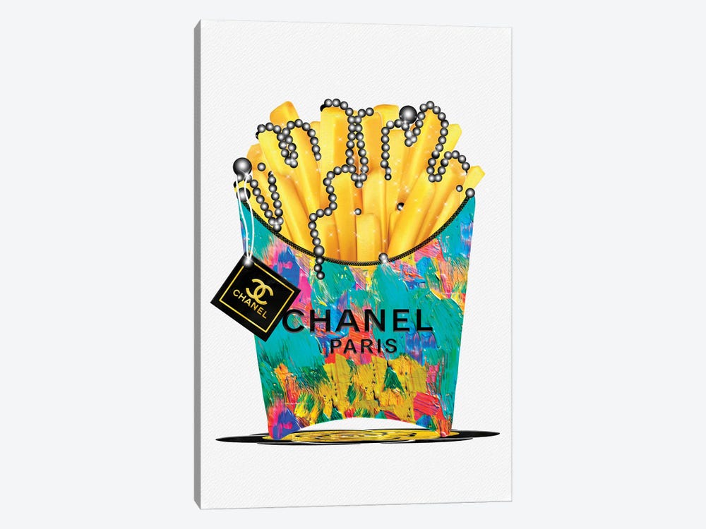 Fashion Fresh Chanel Rainbow Fries & Pearls by Pomaikai Barron 1-piece Canvas Artwork