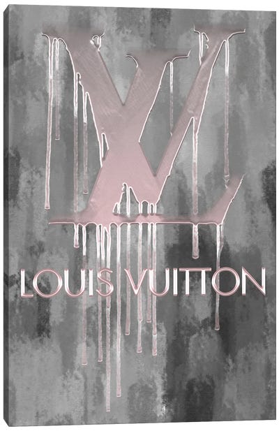 Fashion Drips_LV Sweetly Pink Canvas Art Print - Typography