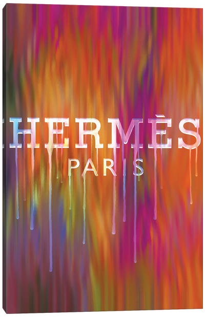 Fashion Drips Hermes Masquerade Canvas Art Print - Hermès Art