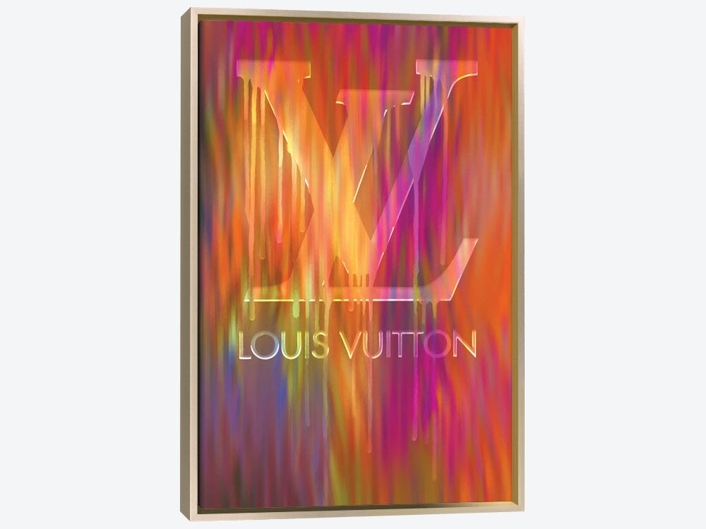 Fashion Drips LV Pinkly by Pomaikai Barron Fine Art Paper Print ( Fashion > Fashion Brands > Louis Vuitton art) - 24x16x.25