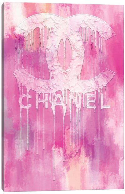 Fashion Drips CC Pinkly Canvas Art Print - Pomaikai Barron
