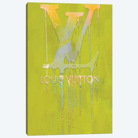 Framed Canvas Art - LV Brown by Art Mirano ( Fashion > Fashion Brands > Louis Vuitton art) - 26x26 in