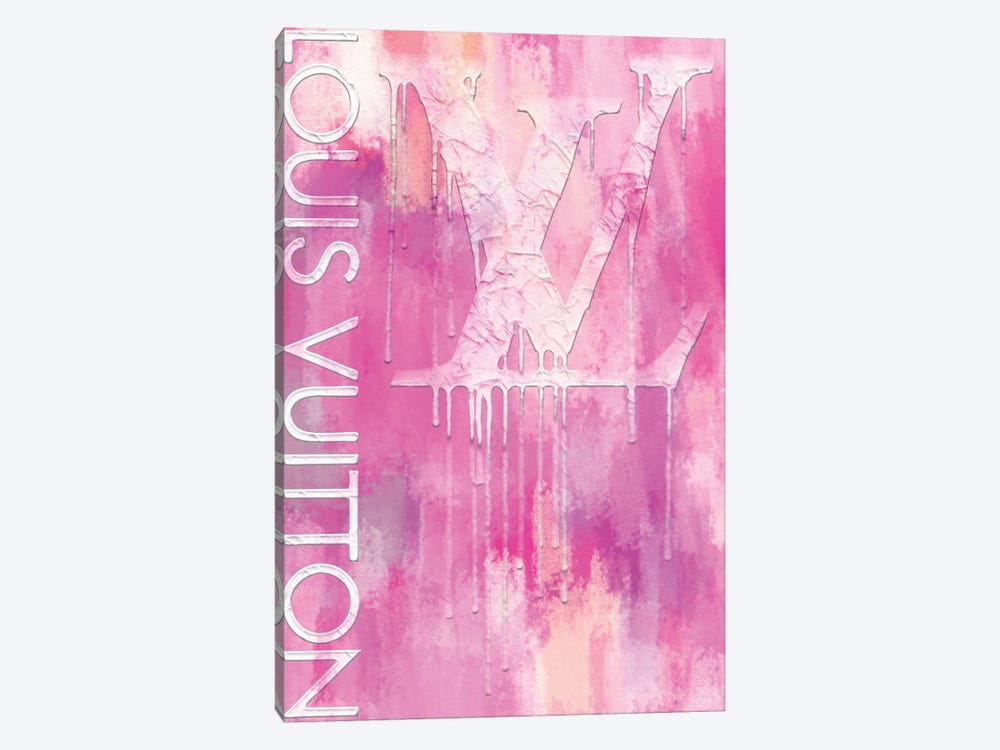 Fashion Drips LV Pinkly by Pomaikai Barron 1-piece Canvas Art Print