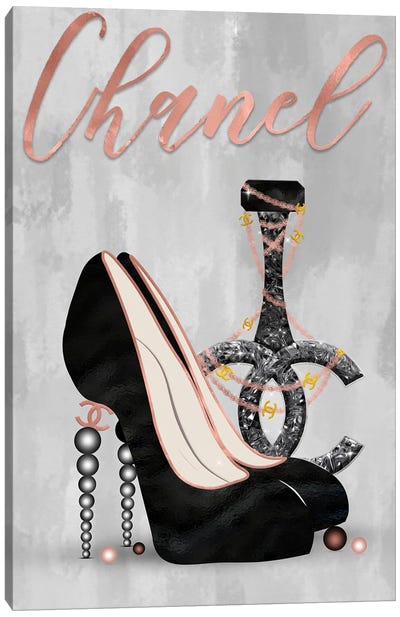 Late Nights With Chanel III Canvas Art Print - High Heel Art