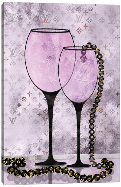 Just Louis & Me II Canvas Art Print - Champagne Art