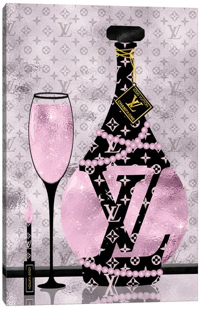 Late Nights With Louis III Canvas Art Print - Champagne Art