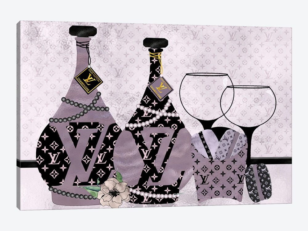 Champagne, Macarons & Louis by Pomaikai Barron 1-piece Canvas Art