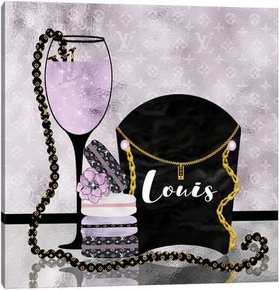 Spoiled By Louis Canvas Art Print - Champagne Art