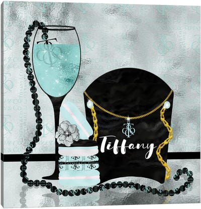 Spoiled By Tiffany Canvas Art Print - Champagne Art