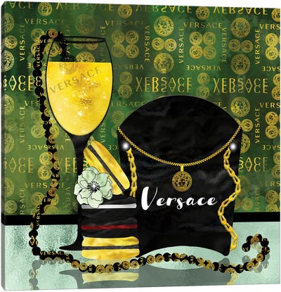 Spoiled By Versace Canvas Art Print - Champagne Art