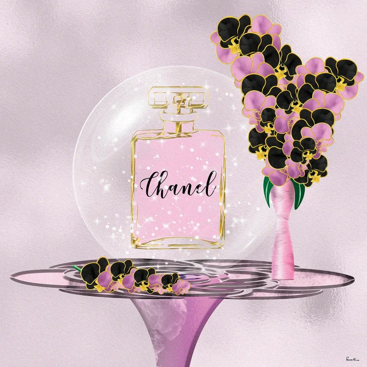 Azura Pink Perfume Bottle & Orchids