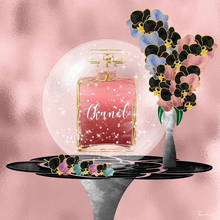 Azeliana Dark Blush Perfume Bottle & Orchids