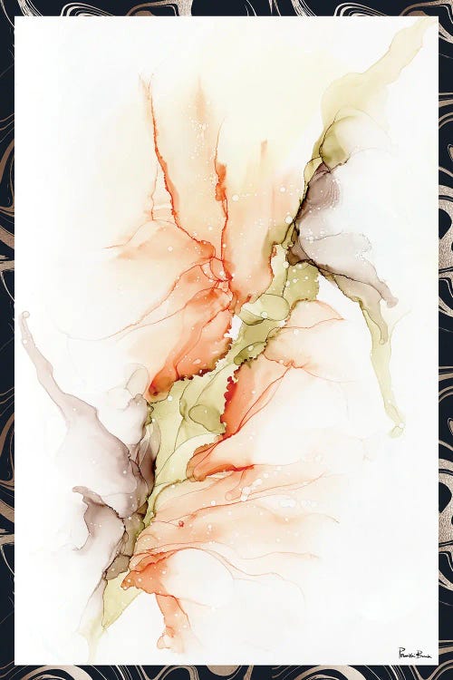 Bellini Alcohol Ink Abstract Flower by Pomaikai Barron wall art