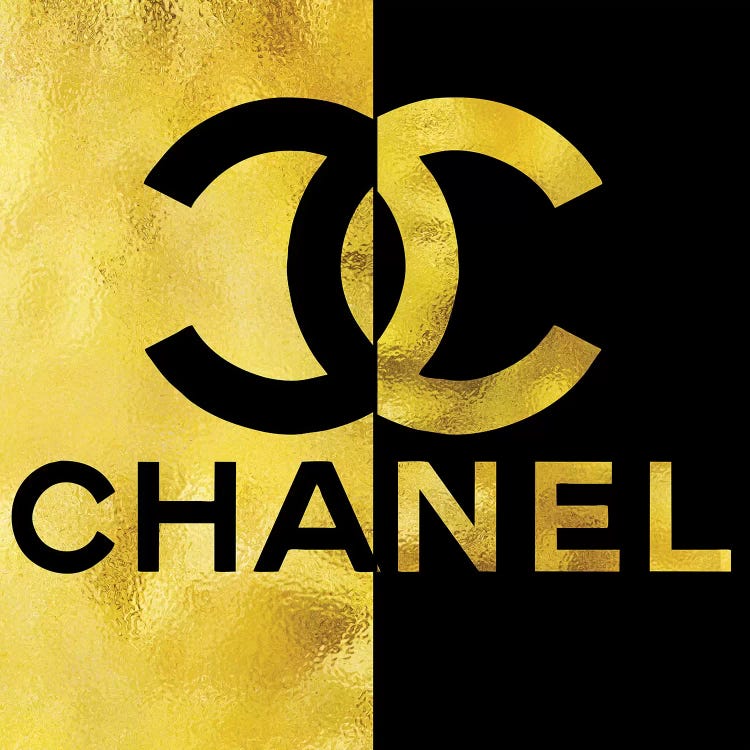 Chanel Black Gold High Heel III Canvas Art | Pomaikai Barron | iCanvas