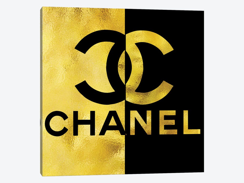 Chanel Luxury Golden Logo In Basic Black Background With Logo
