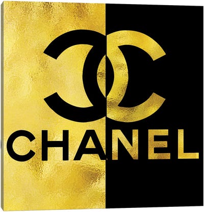 Chanel Black Gold High Heel III Canvas Art Print - Pomaikai Barron