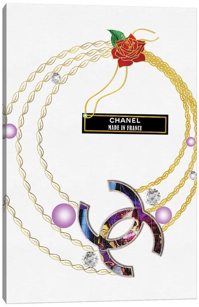 Chanel CC Necklace Canvas Art Print - Chanel Art