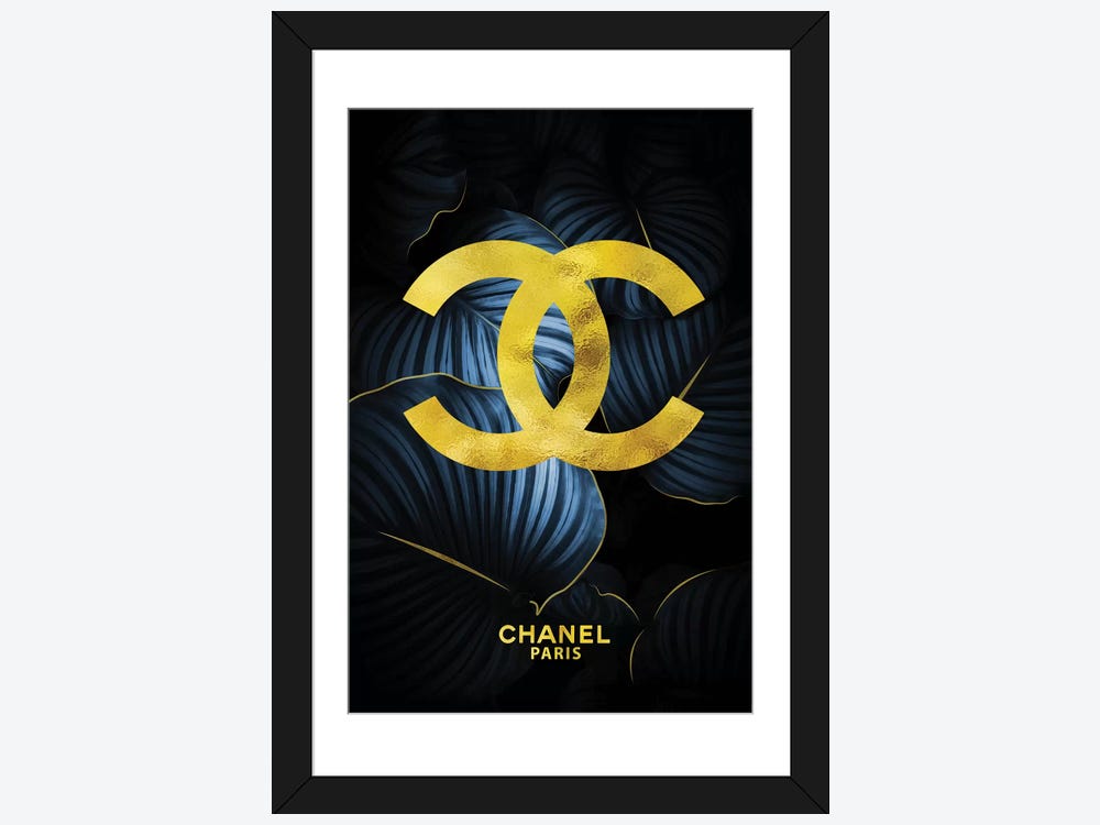 Framed Canvas Art (White Floating Frame) - Couture Culture-Coco Chanel by Pomaikai Barron ( Fashion > Fashion Brands > Chanel art) - 12x36 in