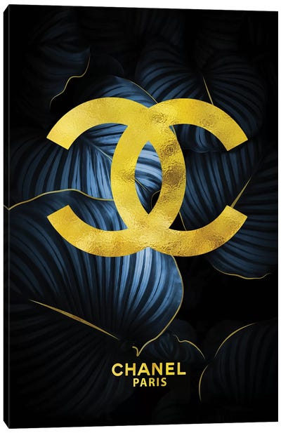 Chanel Double Cs Tropical Blue Canvas Art Print - Pomaikai Barron