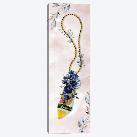 Teal & Gold High Heel Bag With Sapphire Blue Roses Canvas Print #POB549} by Pomaikai Barron Canvas Print