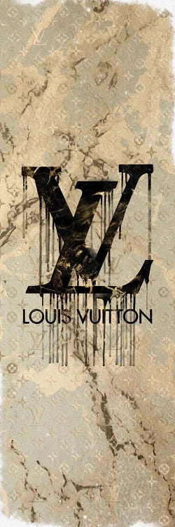 LV Brown - Art Mirano Canvas Art Print ( Fashion > Fashion Brands > Louis Vuitton art) - 12x12 in