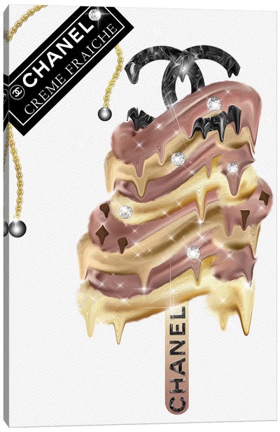 Creme Fraiche Fashion Ice Cream Bar Canvas Art Print - Ice Cream & Popsicle Art