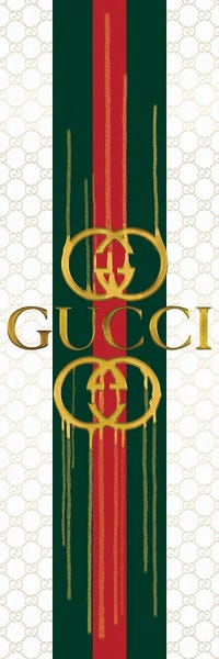 Typography: Fashion Drips GG On White by Pomaikai Barron