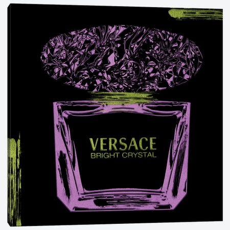 'Sace Bright Crystal Purple Perfume Bottle With Jade Accents Canvas Print #POB653} by Pomaikai Barron Canvas Print