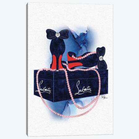 iCanvas Louis Vuitton Bag and Louboutin Heels Art by Cece Guidi Canvas Art Wall Decor ( Fashion > Fashion Brands > Christian Louboutin art) - 18x12 in